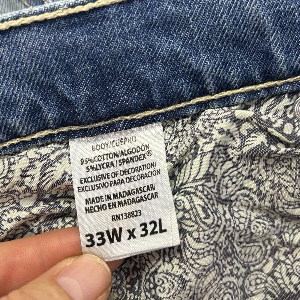 Cody James Boot Cut Jeans Men 33x32 Blue Whiskered Cowboy Western Work - Picture 7 of 12